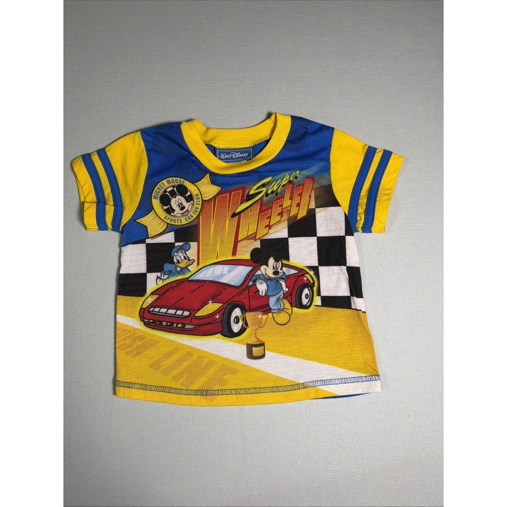 Walt Disney  Kids Team Mickey Super Wheeler T-shirt Size 3T